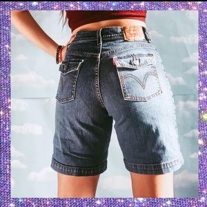 Vintage Levis Button Pocket Denim Shorts